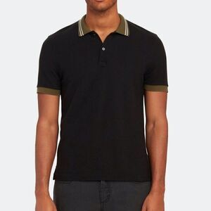 ATM Anthony Thomas Melillo - XL - Pique Polo with Tipping Detail Black